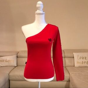 Moschino one shoulder sweater size s/m